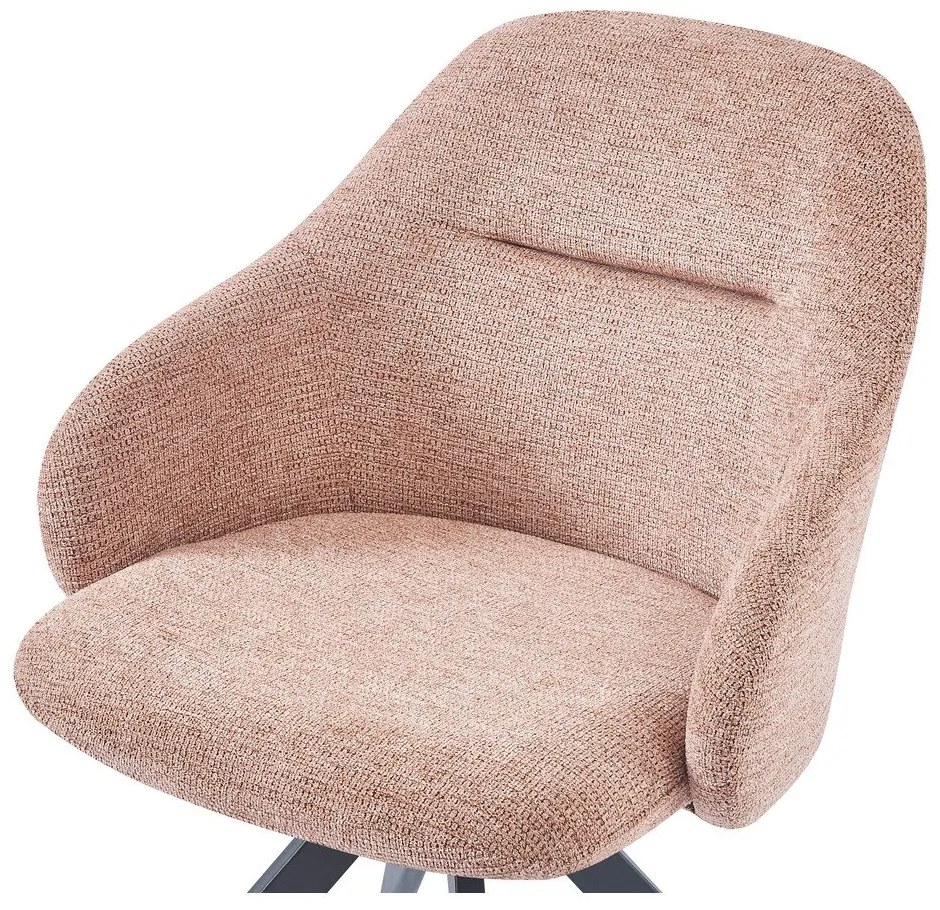 Svetlohnedé čalúnené jedálenské kreslá v súprave s podrúčkami 2 ks Tamara – Marckeric