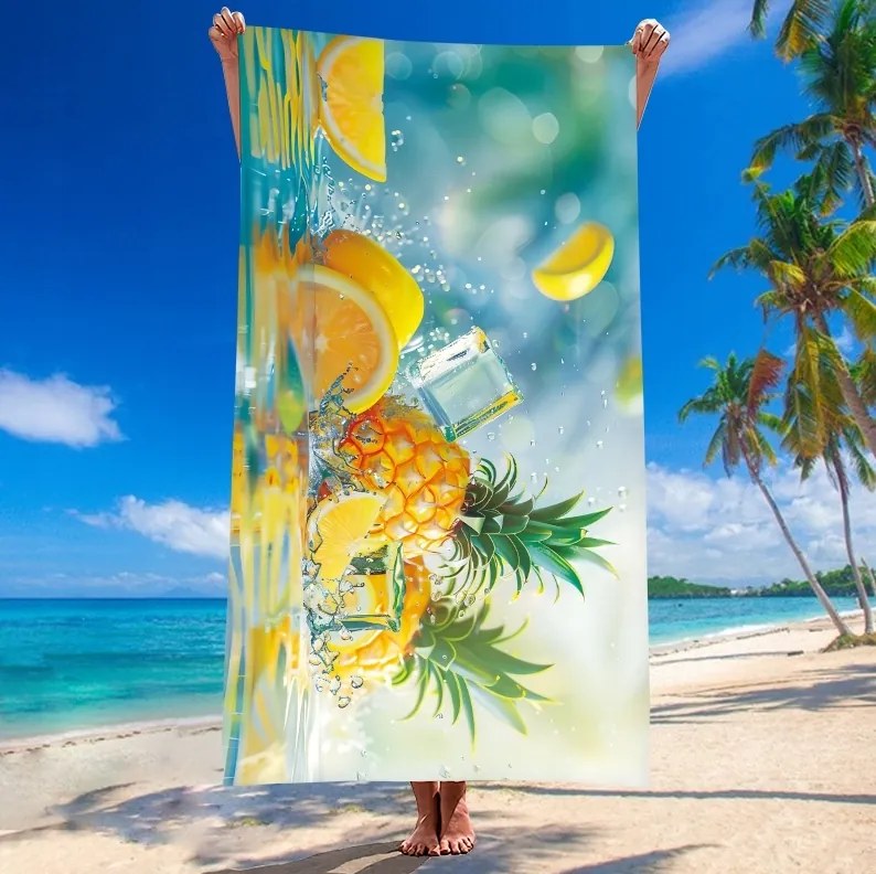 Plážová osuška LEMONADE 100x180 cm farebná, 100% mikrovlákno