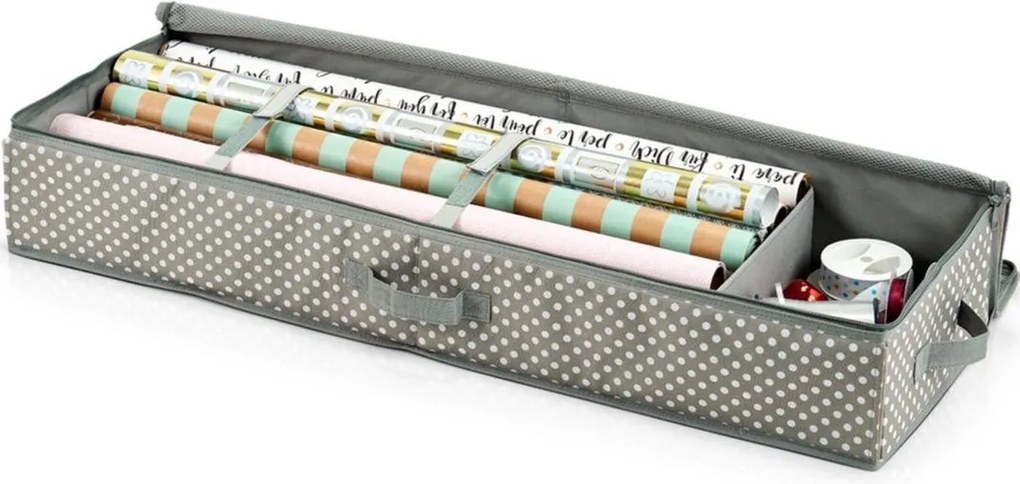 Organizér na baliaci papier a potreby, úložný box na zips, GIFTWRAP