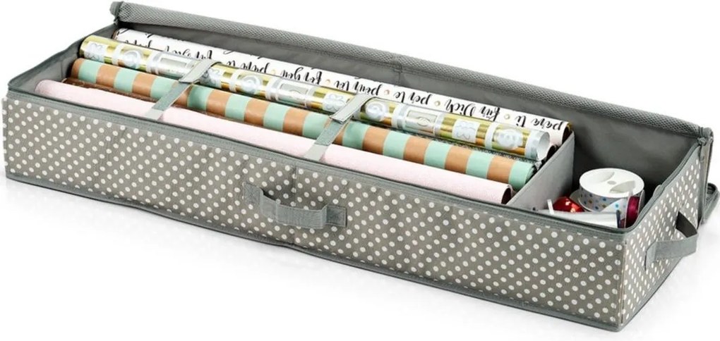 Organizér na balící papír a potřeby, úložný box na zip, GIFTWRAP