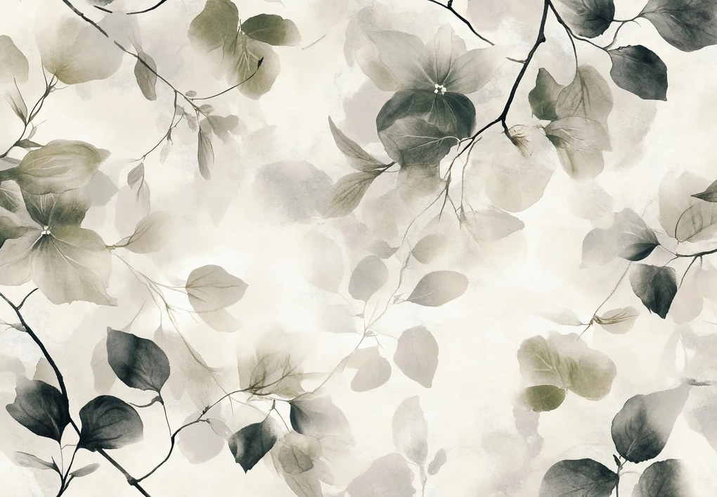 Fototapeta - Elegantné zelené listy (147x102 cm)