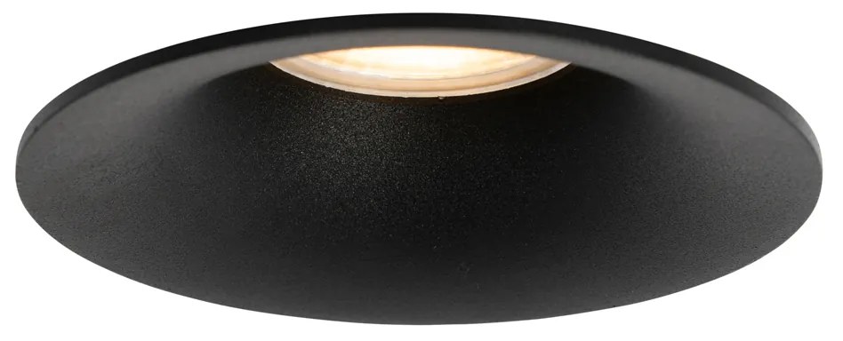 Sada 12 vstavaných bodových svetiel čiernych GU10 50 mm - Gijs