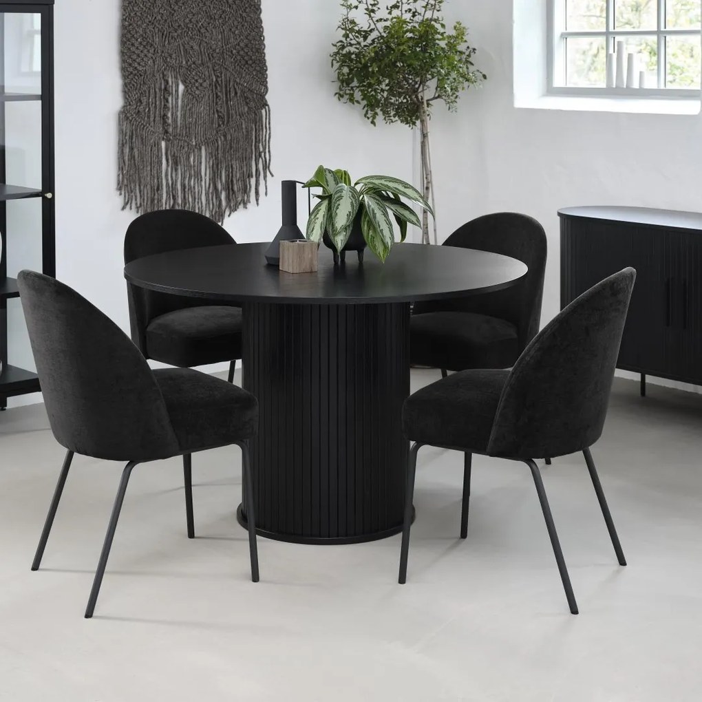 NOLA JEDÁLENSKÝ STÔL - Ø120 cm black oak