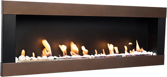 BIOFLAME biokrb Easy L Open Brown Horizontal 115x40 cm