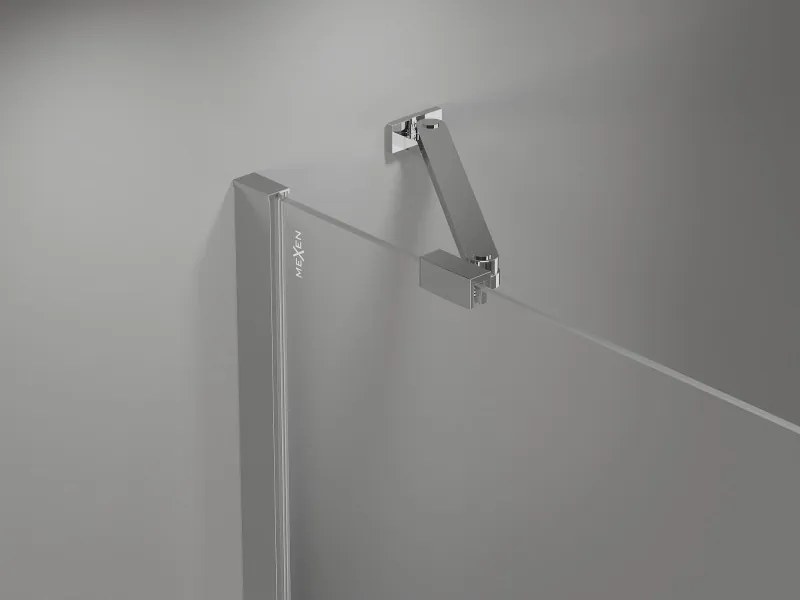 Mexen, Mexen Mist Duo výklopný sprchový kút 115 x 80 cm, priehľadný, chróm - 8A4-115-080-01-00