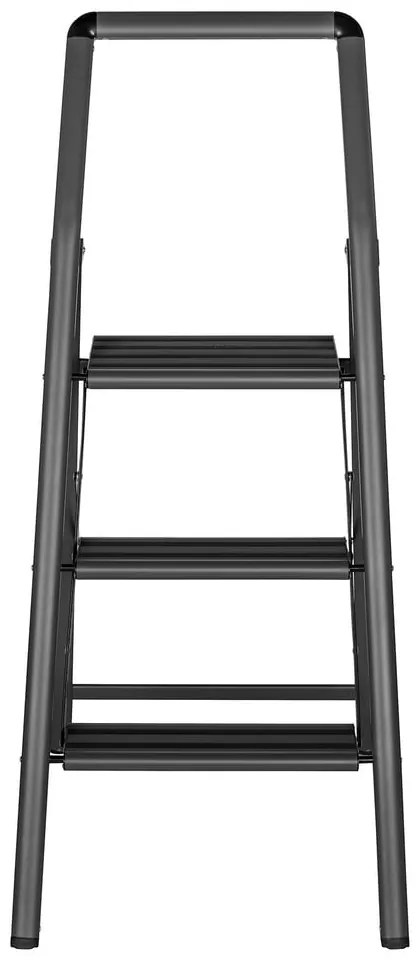 Sivé schodíky Wenko Compact, výška 114,5 cm