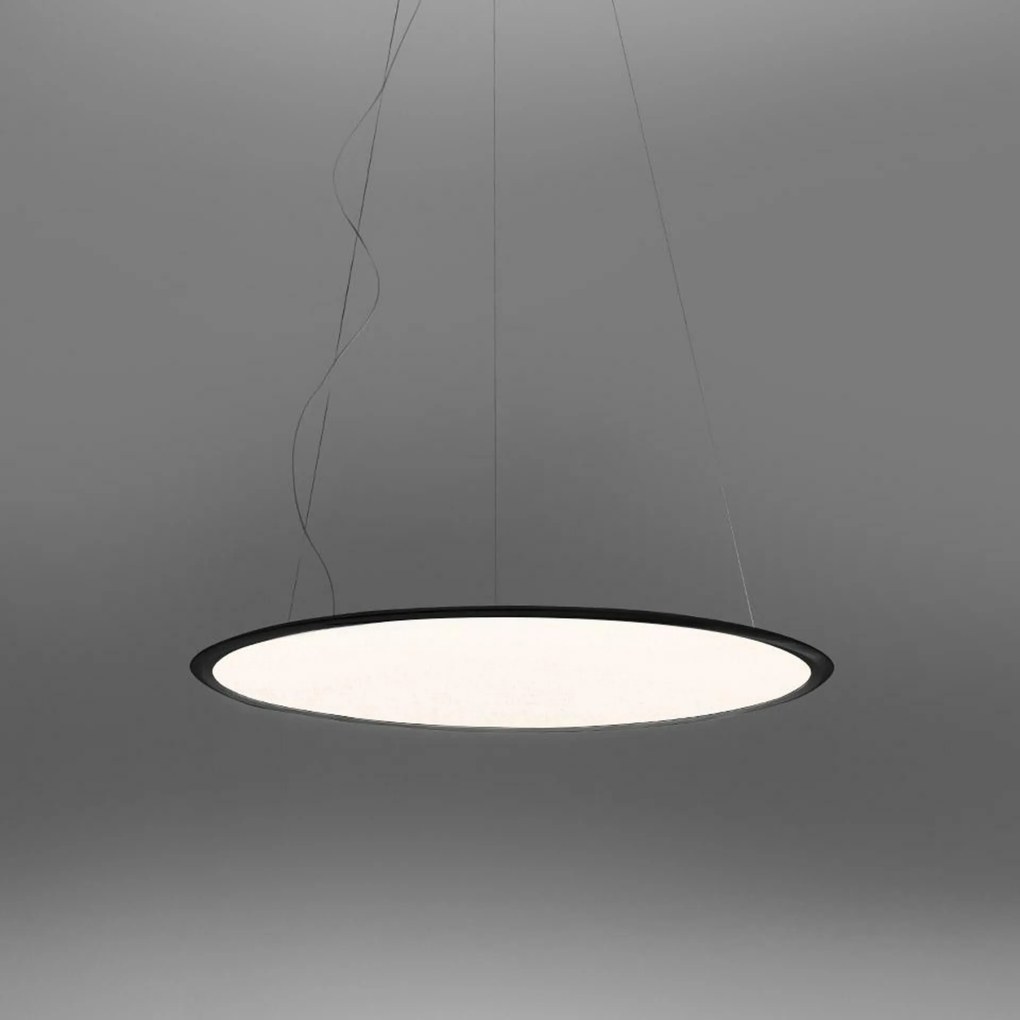 Závesné Led svietidlo Artemide Discovery, čierne, 70 cm, stmievateľné