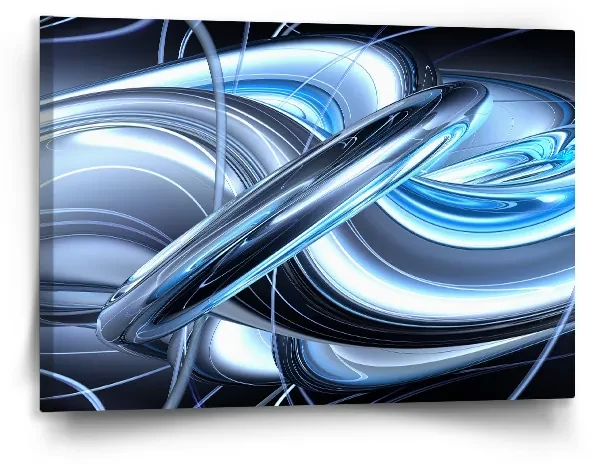 Sablio Obraz Modrá abstrakcia - 120x80 cm