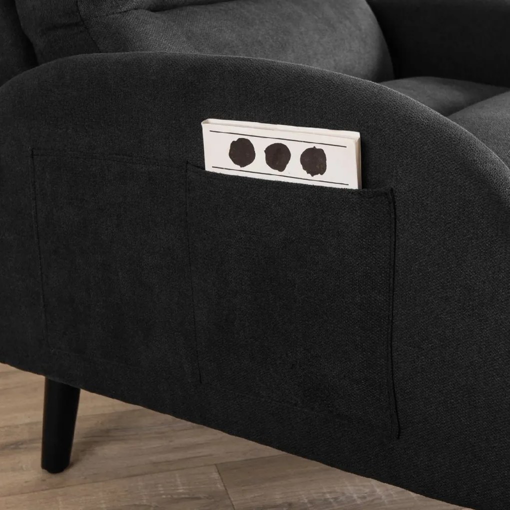 PROXIMA.store - Sklápacie kreslo HENRY FARBA: čierna