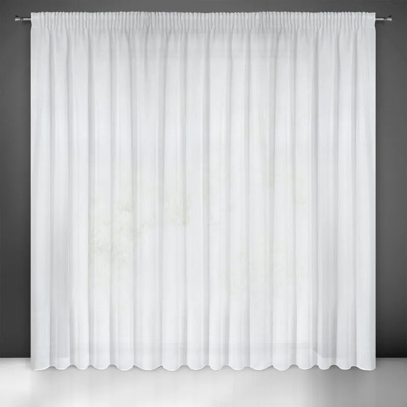 DECOREUM Jemná záclona s jemnou štruktúrou dažďových kvapiek 400 cm x 145 cm biela 100 % polyester Rozmer varianty: 400 cm x 250 cm, Farba varianty: Biela 104824