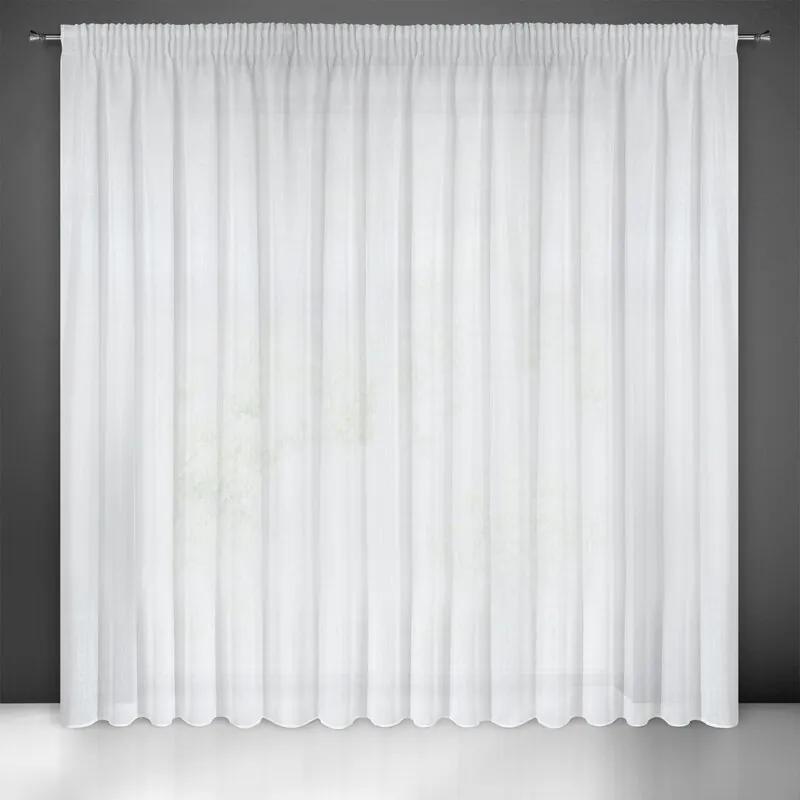 DECOREUM  Jemná záclona s jemnou štruktúrou dažďových kvapiek 400 cm x 145 cm biela 100 % polyester Rozmer varianty: 400 cm x 250 cm, Farba varianty: Biela 104824