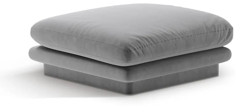 Svetlosivá zamatová podnožka Torino – Micadoni