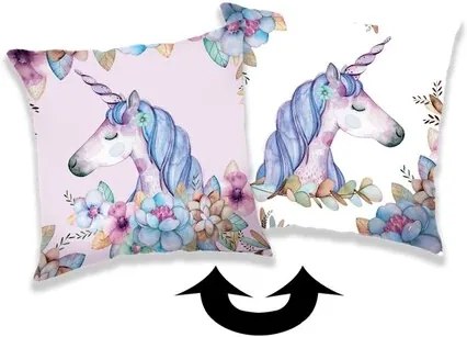 Jerry Fabrics Vankúšik s flitrami Unicorn 04, 40 x 40 cm