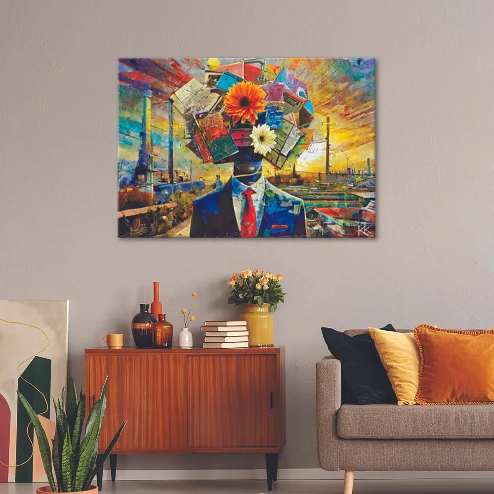 Gario Obraz na plátne Hlava plná myšlienok Rozmery: 60 x 40 cm