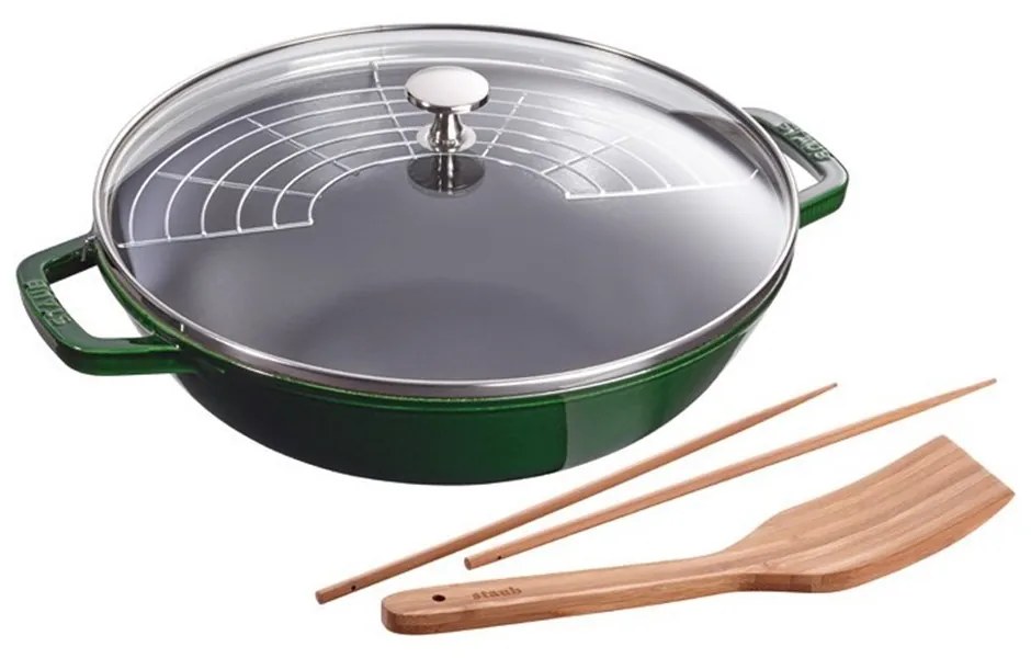 Staub Panvica Wok 30cm zelená 4,19 l