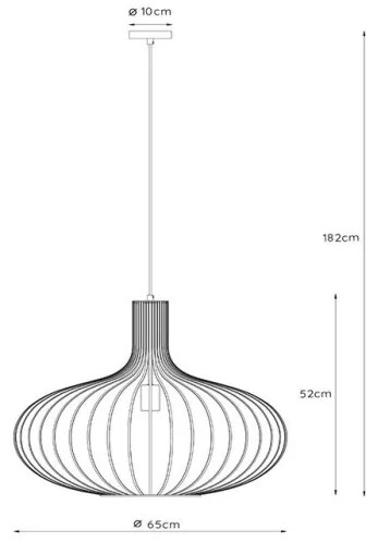 Lucide 78374/65/33 - Luster na lanku MANUELA 1xE27/60W/230V pr. 65 cm zelená