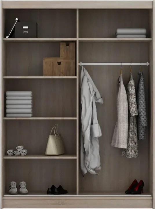 Šatníková skriňa Infinity 150 cm, sonoma