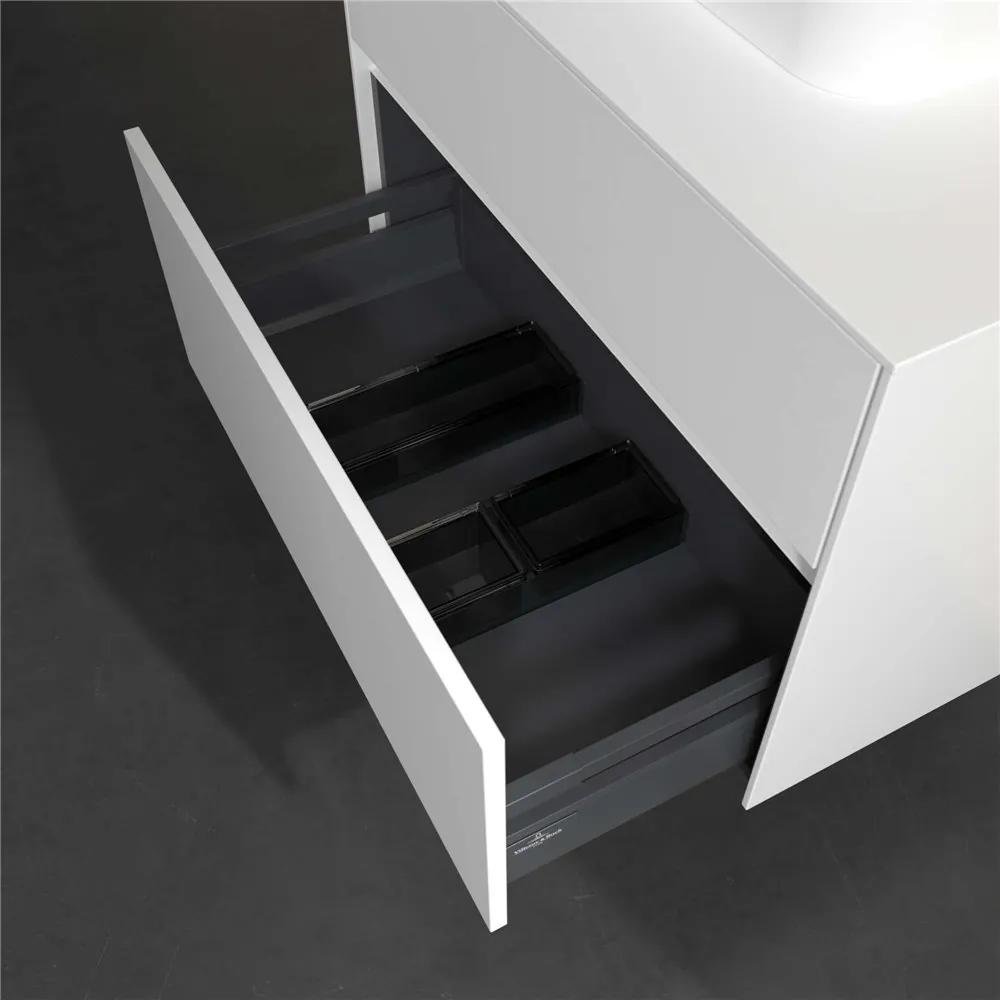 VILLEROY &amp; BOCH Collaro závesná skrinka pod umývadlo na dosku (umývadlo v strede), 2 zásuvky, 800 x 500 x 548 mm, White Matt, C09300MS
