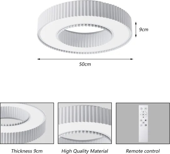 BRILAGI - stmievateľné stropné svietidlo LUMIX LED/48 W/230 V 3000–6000 K biela, priemer 50 cm + diaľkové ovládanie