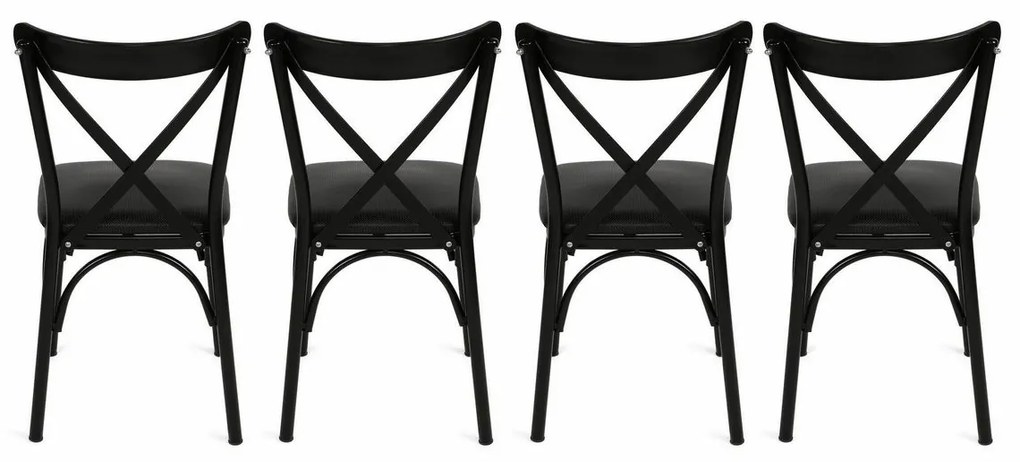 Sada jedálenských stoličiek Ekol Black, 4 ks