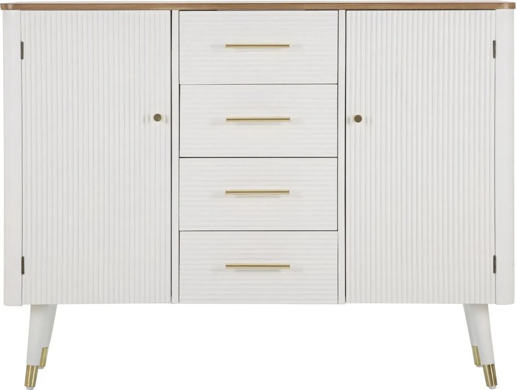 Komoda Matera 117 cm biela/hnedá