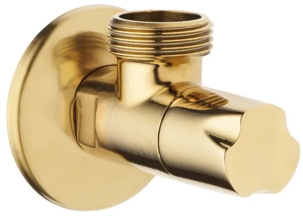 Invena Invena, uhlový ventil s keramickou hlavou 1/2" X 3/8", zlatá lesklá, INV-ZW-49-00Z-W