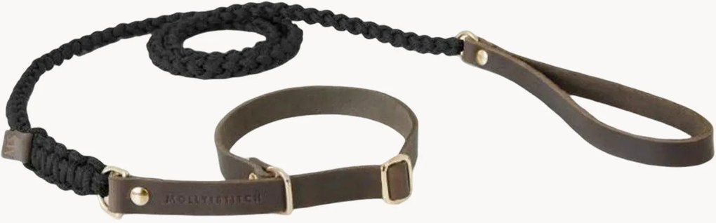 Kožená nastaviteľná vôdzka pre retrievera Touch of Leather, rôzne veľkosti
