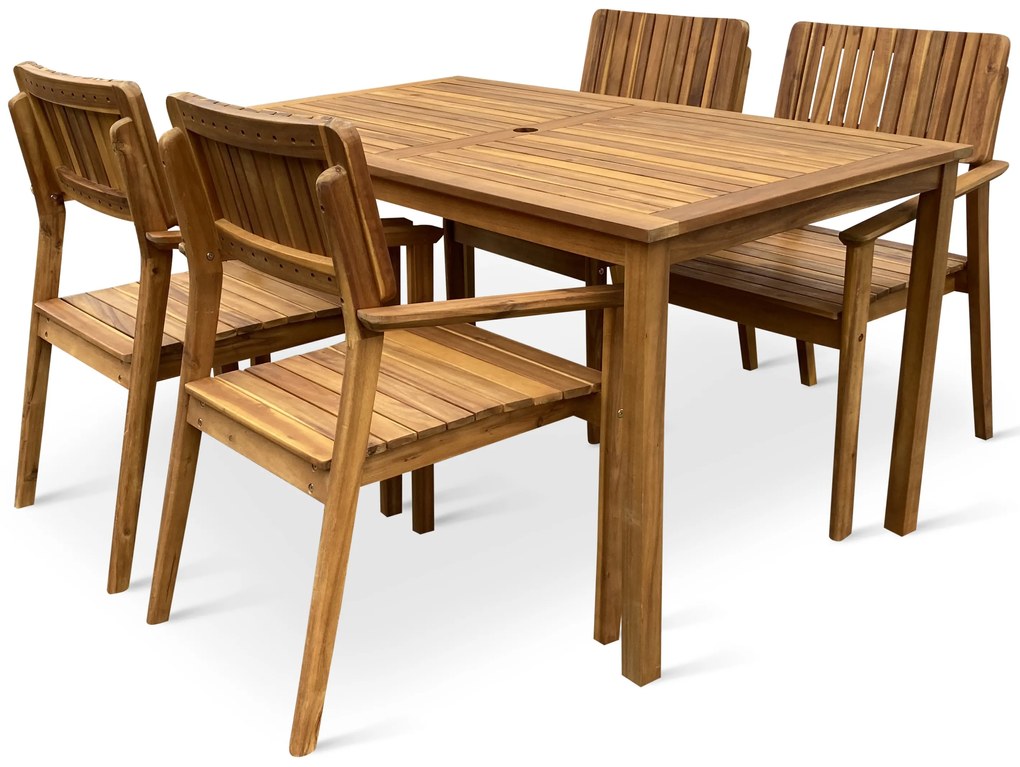 Noela Záhradná drevená zostava 1+4 Lucy I.