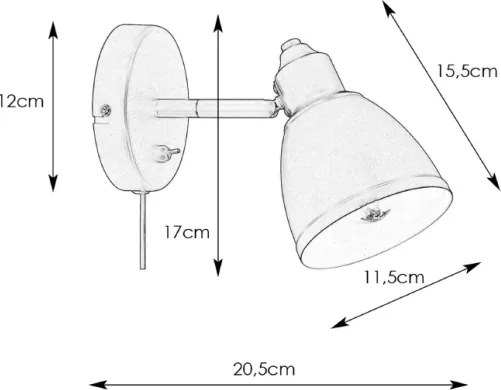 Markslöjd 108714 - Nástenná lampa STORY 1xE14/40W/230V mosadz
