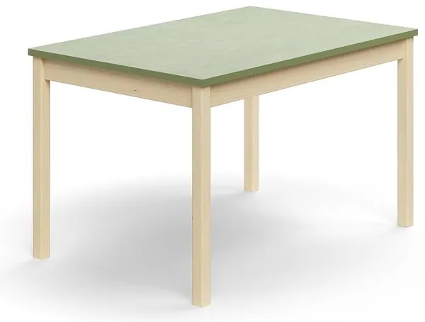 Stôl DECIBEL, 1200x800x720 mm, akustické linoleum, breza/zelenošedá