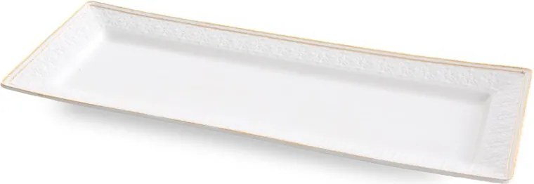 Dekorstudio Dekoratívna keramická misa OLIVIA 39 x 15 cm, biela