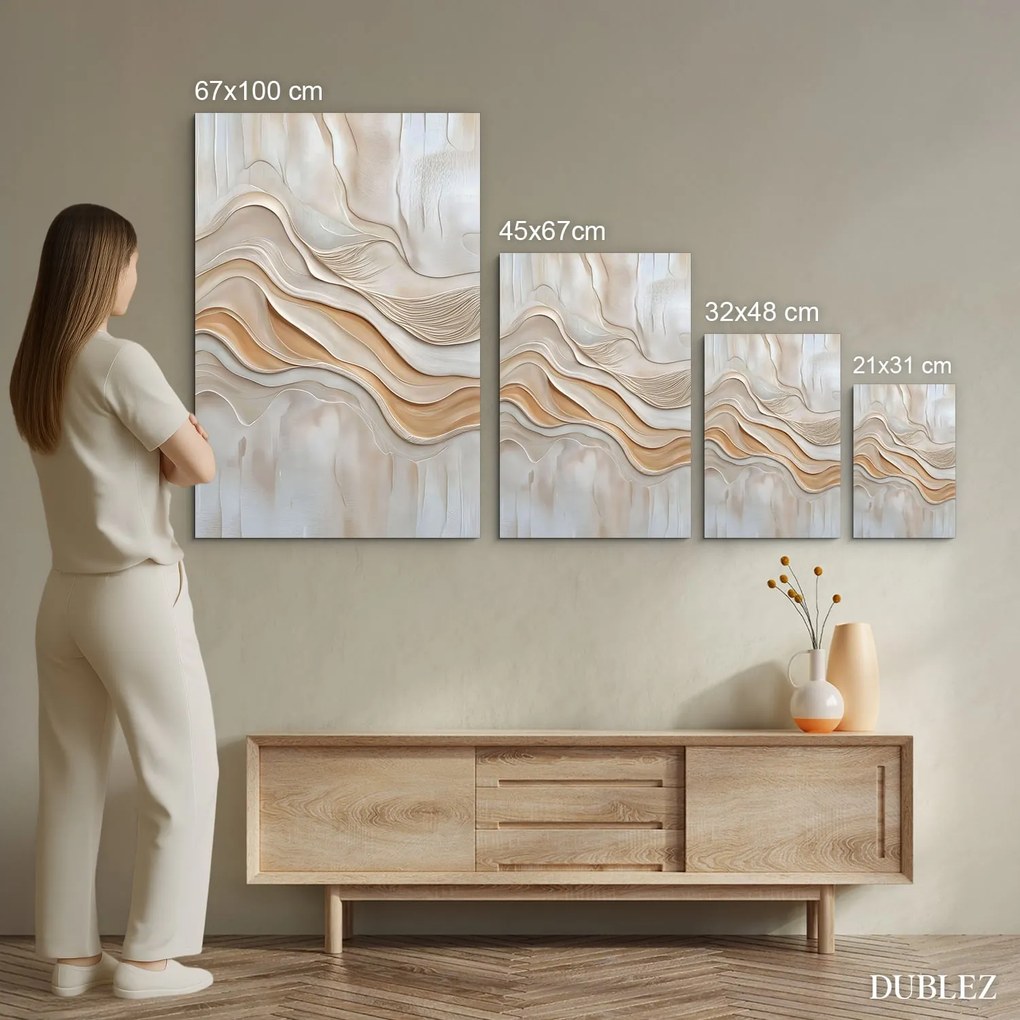 DUBLEZ | Abstraktný obraz - Perleťové línie