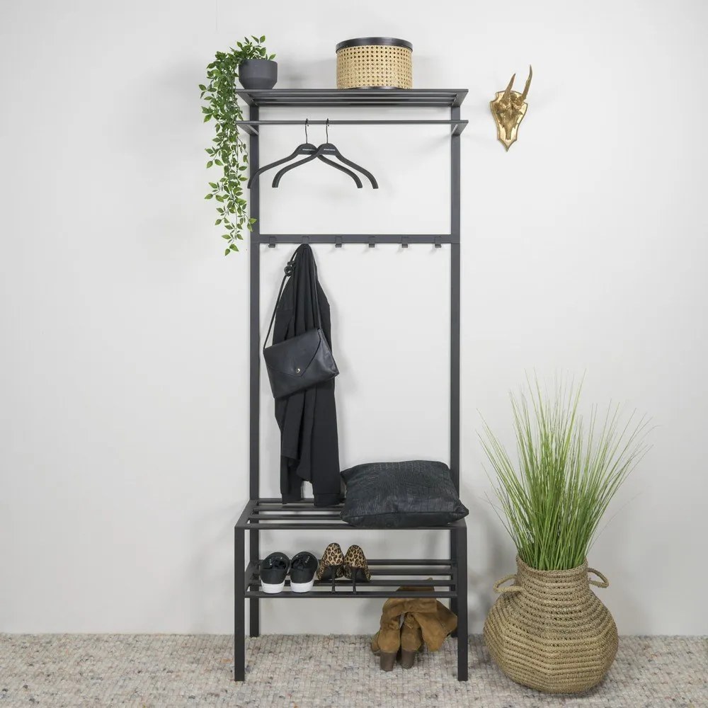 Čierna kovová predsieňová zostava Ivar – Spinder Design