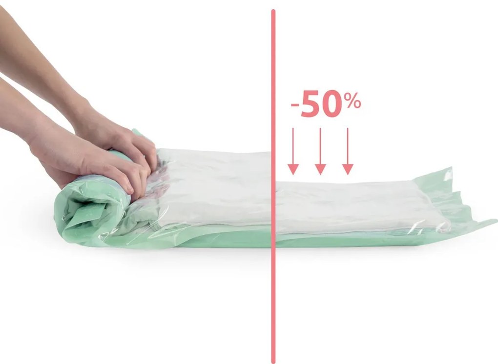 Compactor Sada cestovních vakuových pytlů Jet RollBags L 50 l, 55 x 70 cm, 4 ks