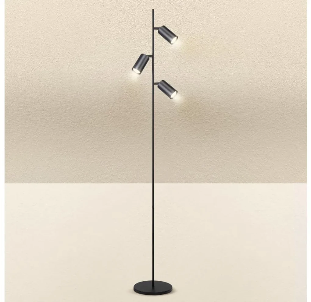 Brilagi - Stojacia lampa SELE 3xGU10/30W/230V čierna BG1663