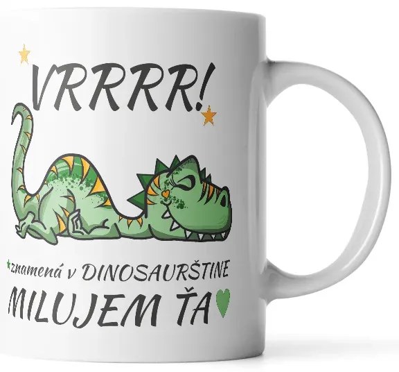 Sablio Hrnček Dinosaurus - 200 ml - espresso