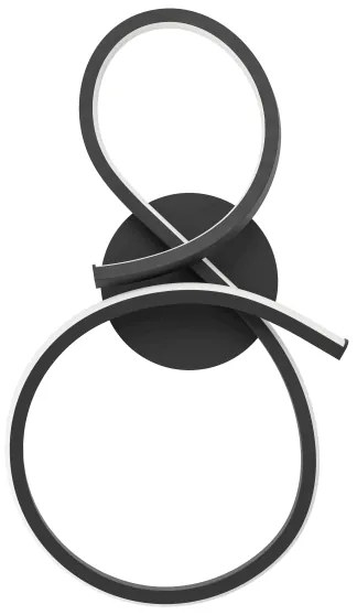 Eglo 901268 - LED Nástenné svietidlo SERPINS LED/11,4W/230V 3000K čierna