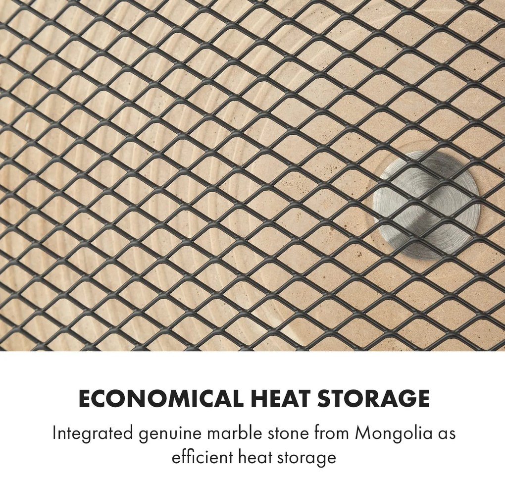 Klarstein HeatPal Marble Blackline, infračervený ohrievač, 1300 W, mramor, hliník