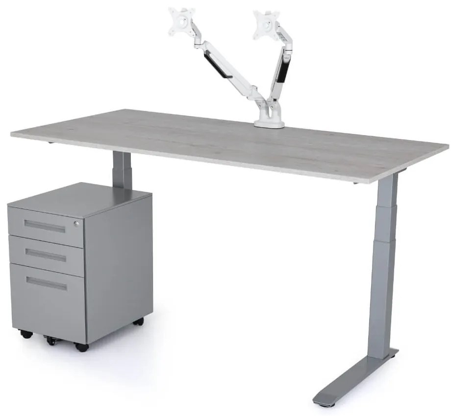 Liftor Arm DA04, držiak na 2 monitory biely