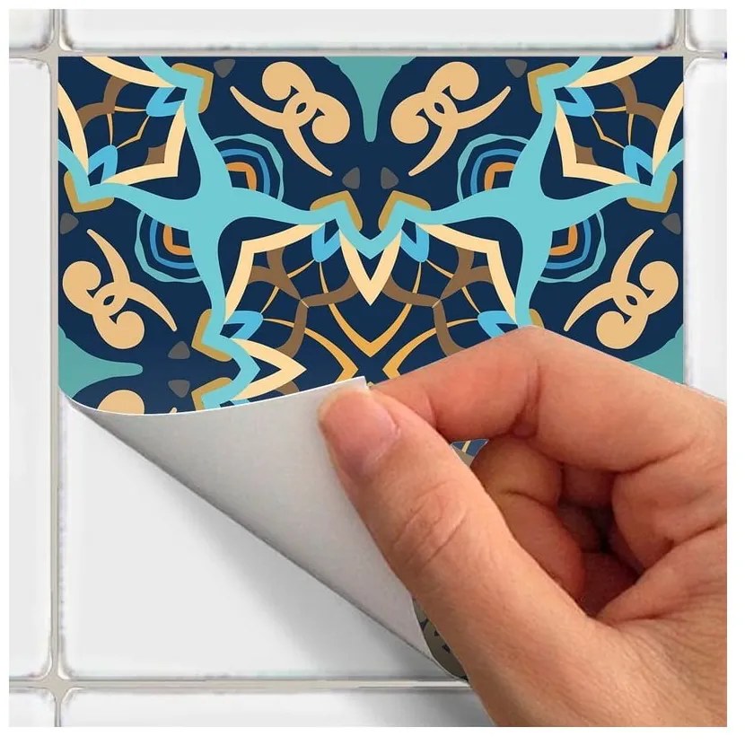 Sada 9 dekoratívnych samolepiek na stenu Ambiance Dizier, 15 × 15 cm