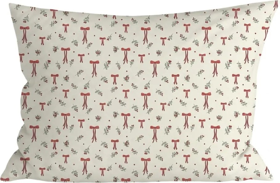 Polybavlnená obliečka na vankúš HOLLY BOWS POLY 50x70 cm, farebná