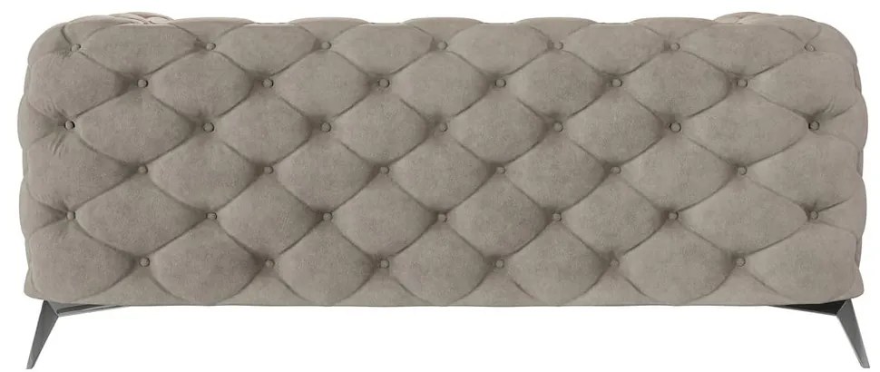 Sivobéžová zamatová pohovka 185 cm Chelsea – Ropez