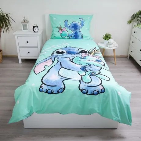 Jerry Fabrics Bavlnené obliečky 140x200 + 70x90 cm - Lilo and Stitch "Buddies"