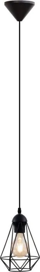 Závesný luster na lanku 1xE27/40W/230V čierny