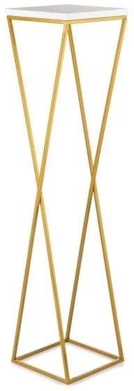 Stojan na kvety LOFT 100x24 cm zlatá/biela