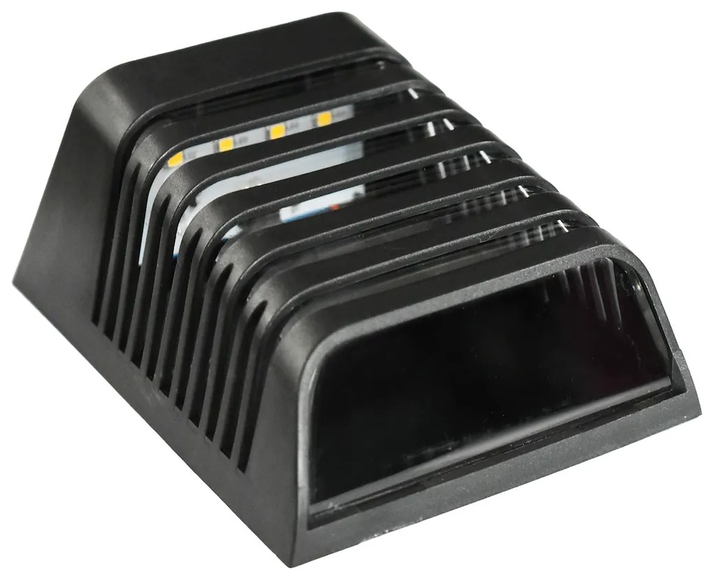 Ecolamp Exteriérové solárne nástenné LED svietidlo Strip, 1x LED 0,12w, čierna