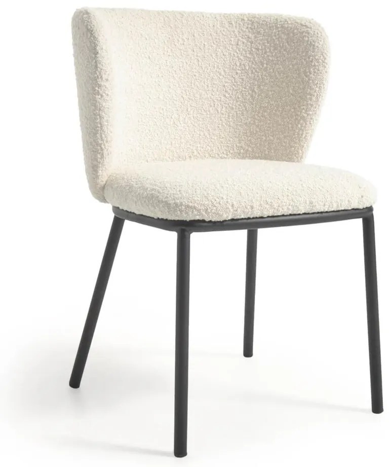 Biele čalúnené jedálenské kreslo Ciselia – Kave Home