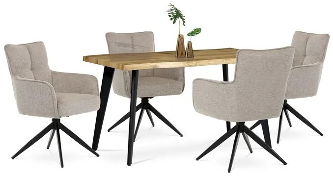 BONTEC Jedálenský stôl 140x80cm, mdf, divoký dub, HT-840 OAK Farba: Prírodné