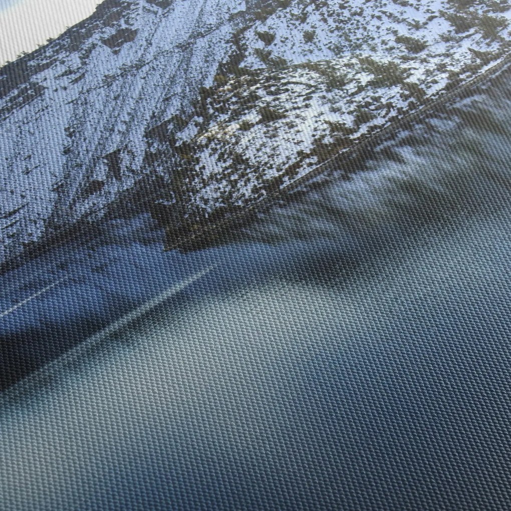 Obraz - zimná krajina s jazerom (150x105 cm)