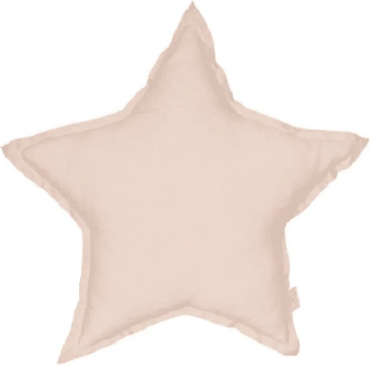 Mini ľanový vankúš hviezda púdrovo ružová 36 cm